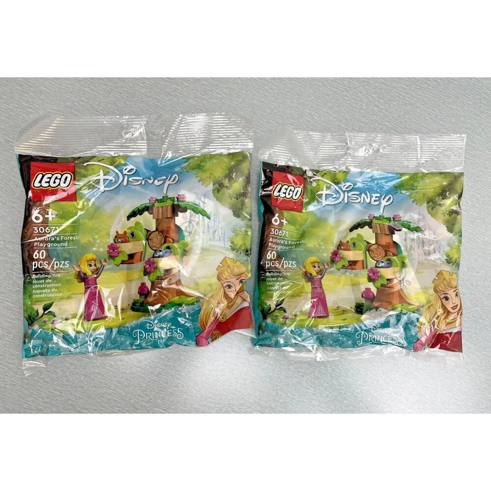 X2-Lego 30671 Disney Aurora's Forest Playground Poly Bag Set New Sealed